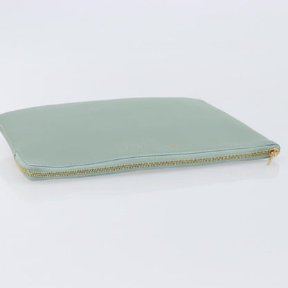 Celine Solo Leather, Green, Leather, Clutch