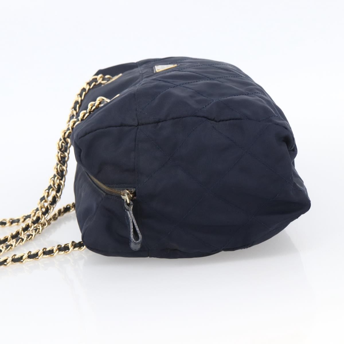 Prada Re-Edition 1995 Chain Quilted Re-Nylon, Navy, Nylon, Tote Bag