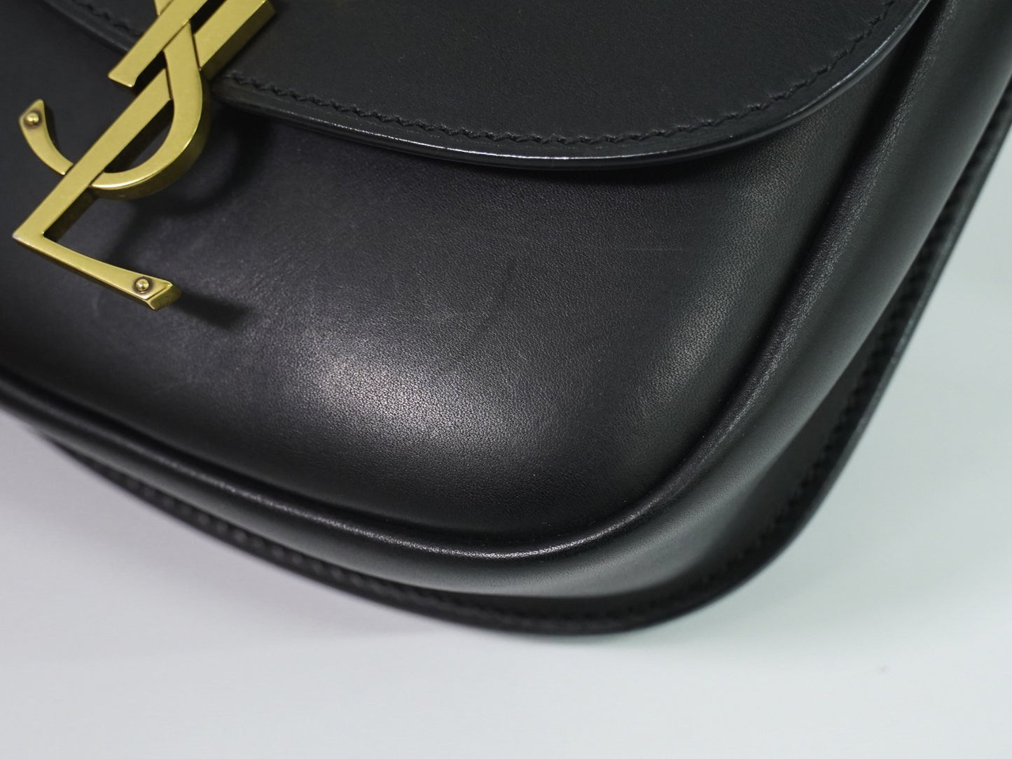 Saint Laurent Kaia Leather, Black, Leather, Shoulder Bag