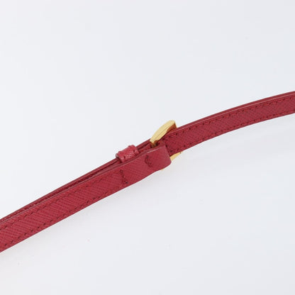 Prada Bow Wallet on Strap Saffiano Leather, Red, Leather, Crossbody Bag