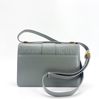 Christian Dior 30 Montaigne Box Leather, Gray, Calfskin, Handbag