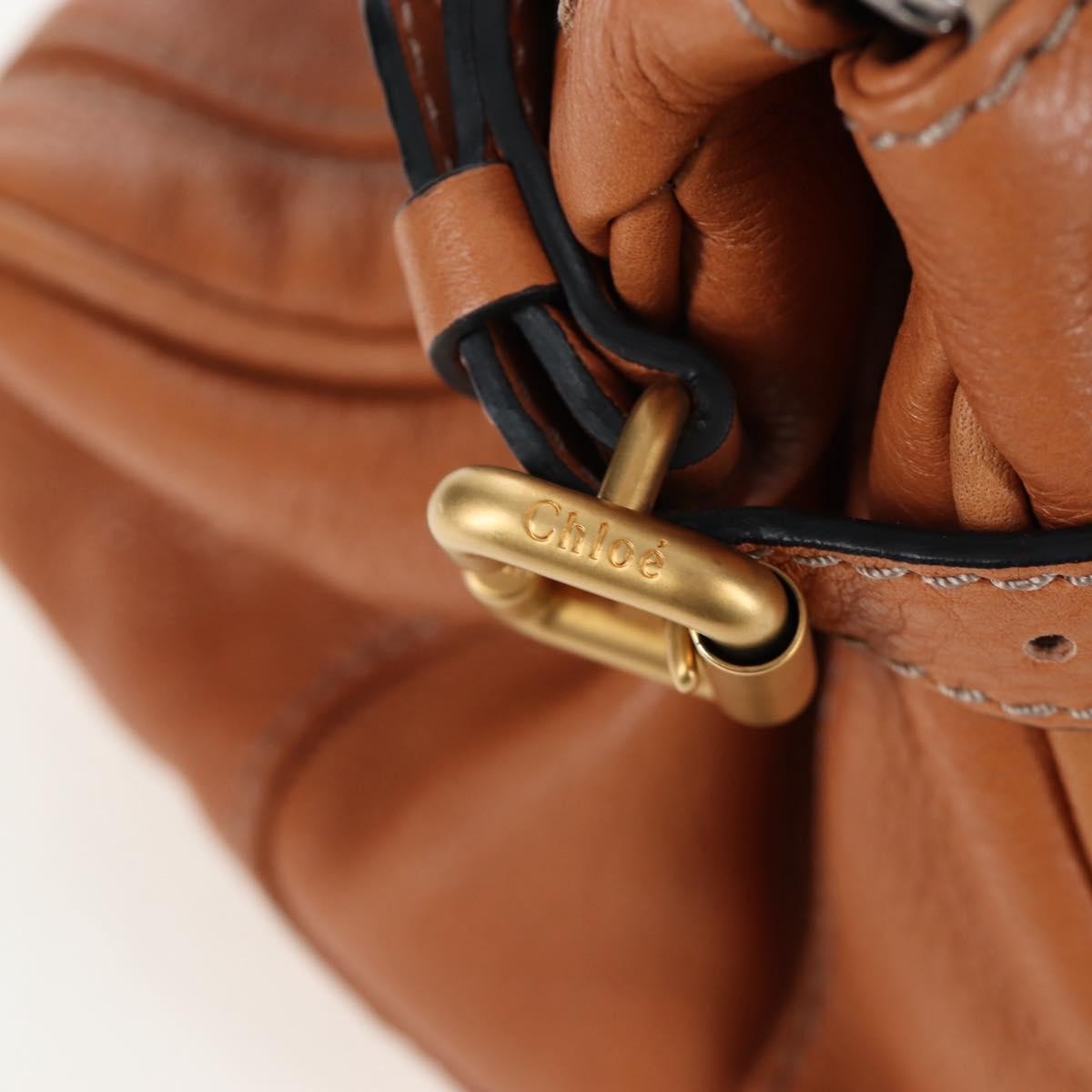 Chloe Paddington Leather, Brown, Leather, Tote Bag