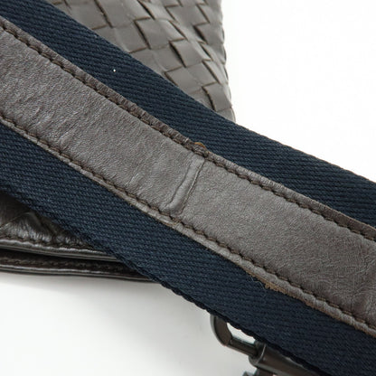 Bottega Veneta Flat Messenger Intrecciato Nappa, Brown, Leather, Handbag