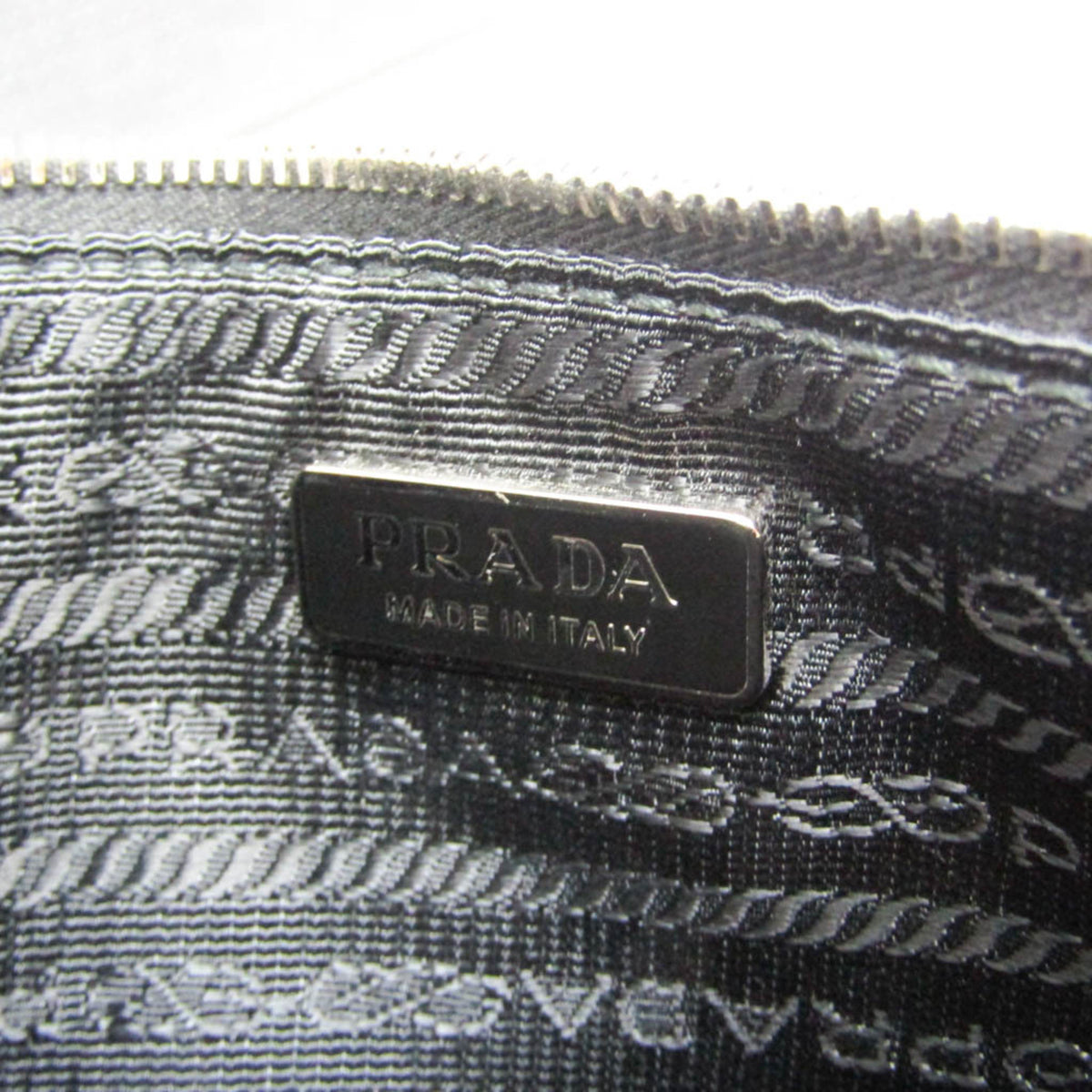 Prada Logo Open Sequined Mesh, Black, Mesh, Tote Bag