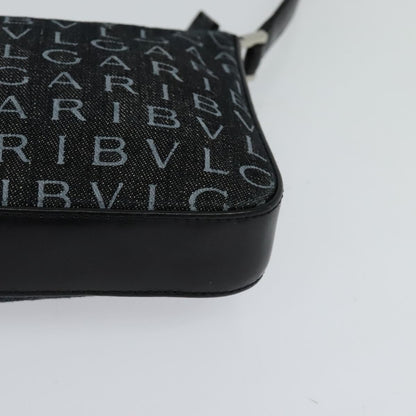 Bvlgari Logomania Canvas, Black, Canvas, Shoulder Bag