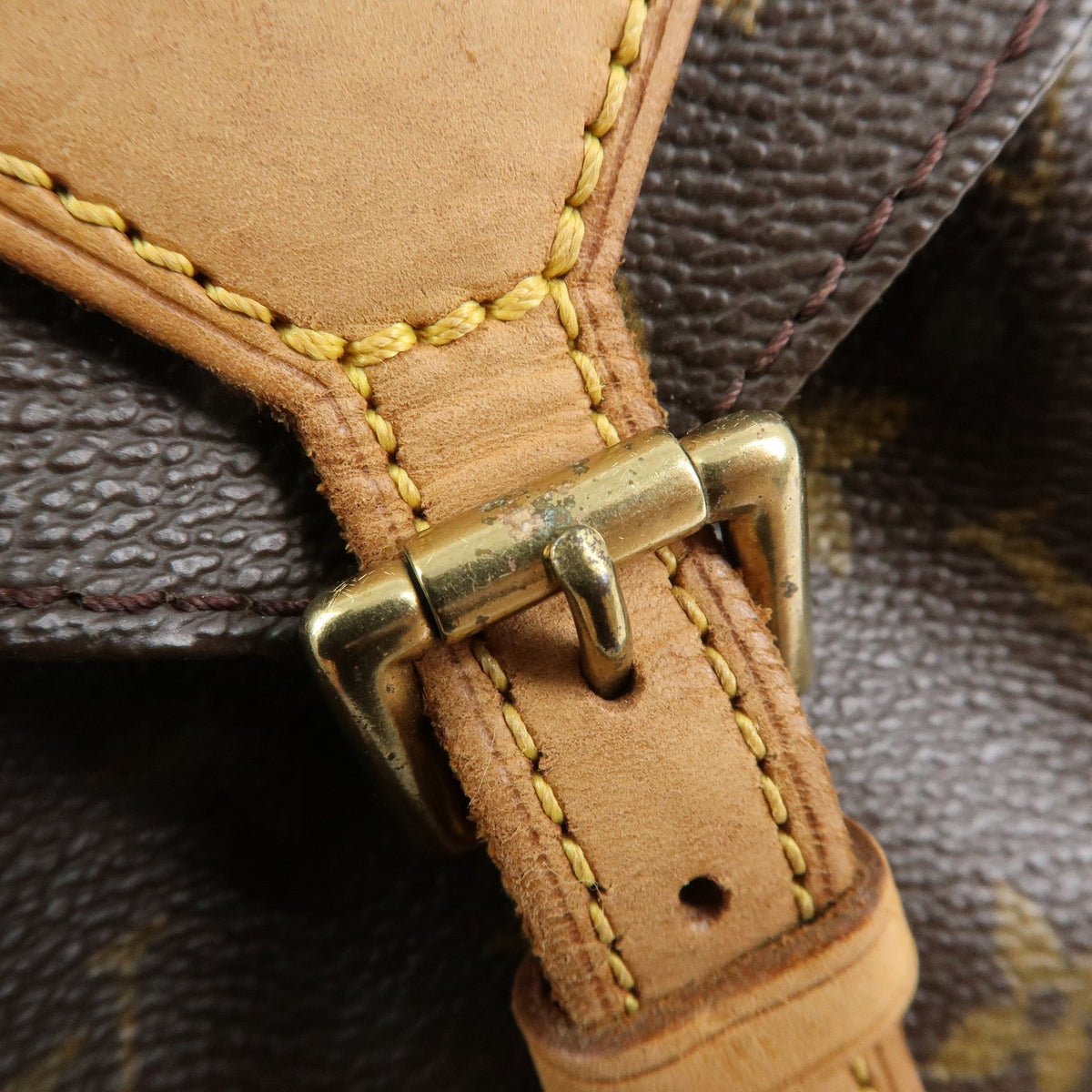 Louis Vuitton Vintage Montsouris Monogram Canvas, Brown, Canvas, Backpack