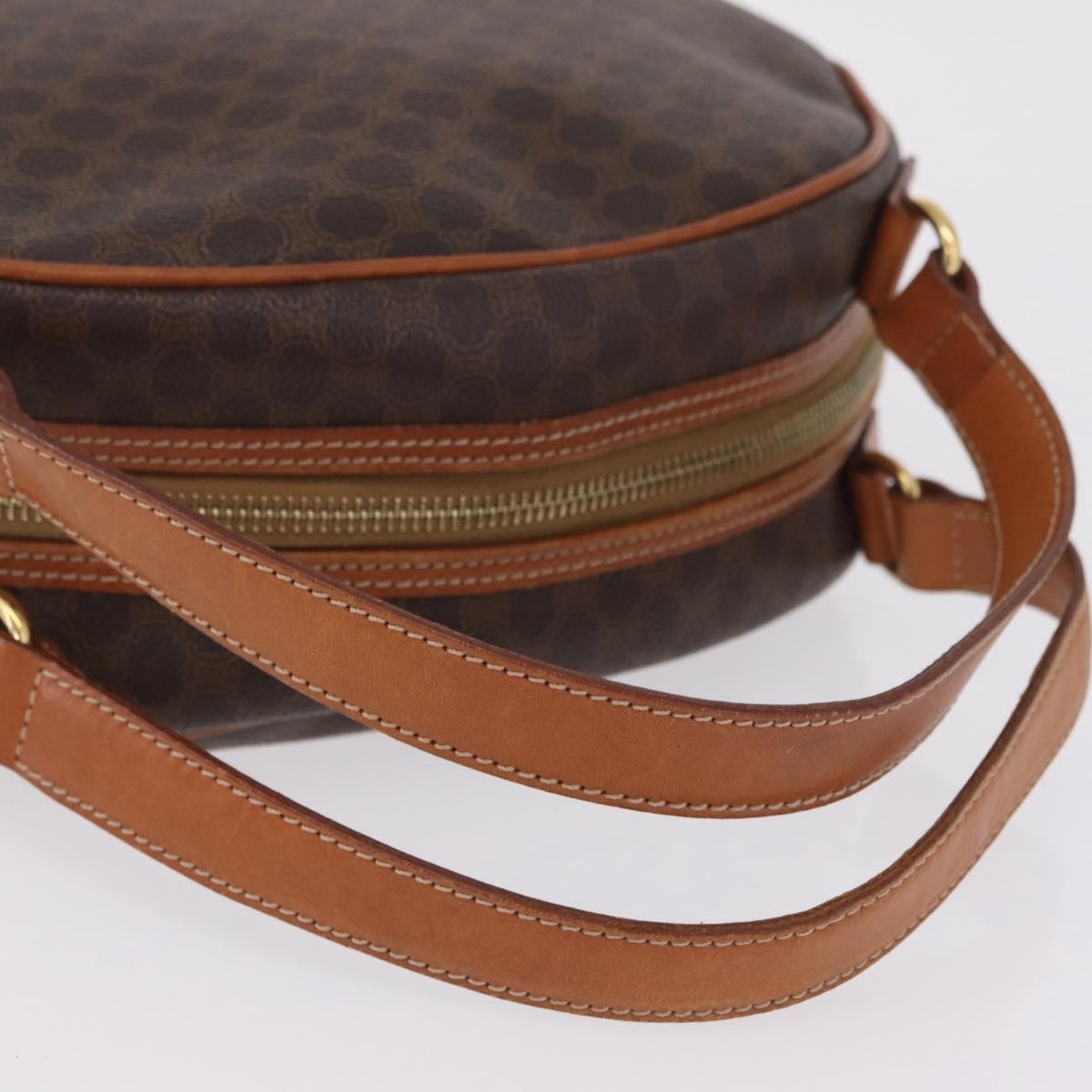 Celine Vintage Handbag Toile Céline, Brown, Canvas, Handbag