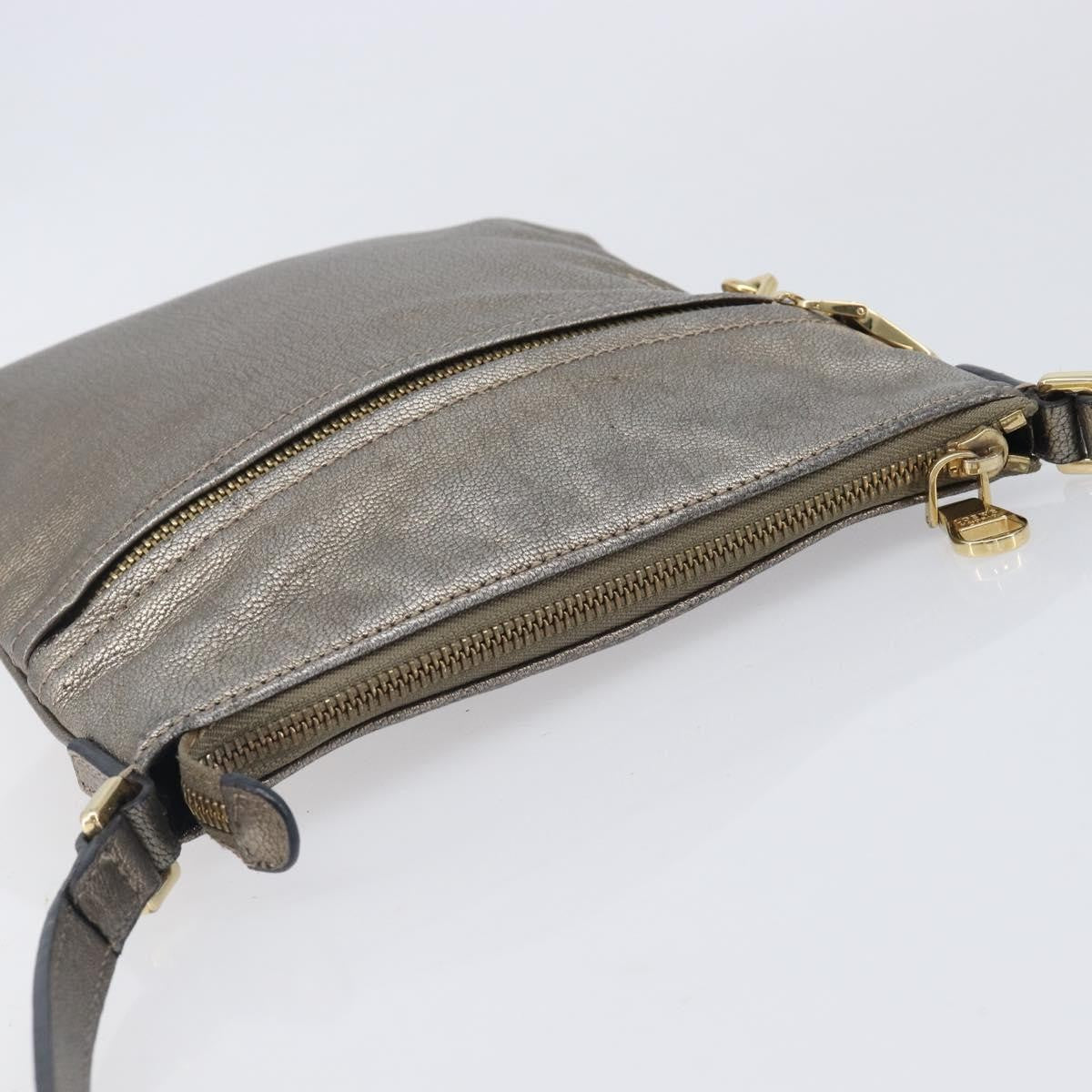 Loewe Front Pocket Leather, Gold, Leather, Crossbody Bag
