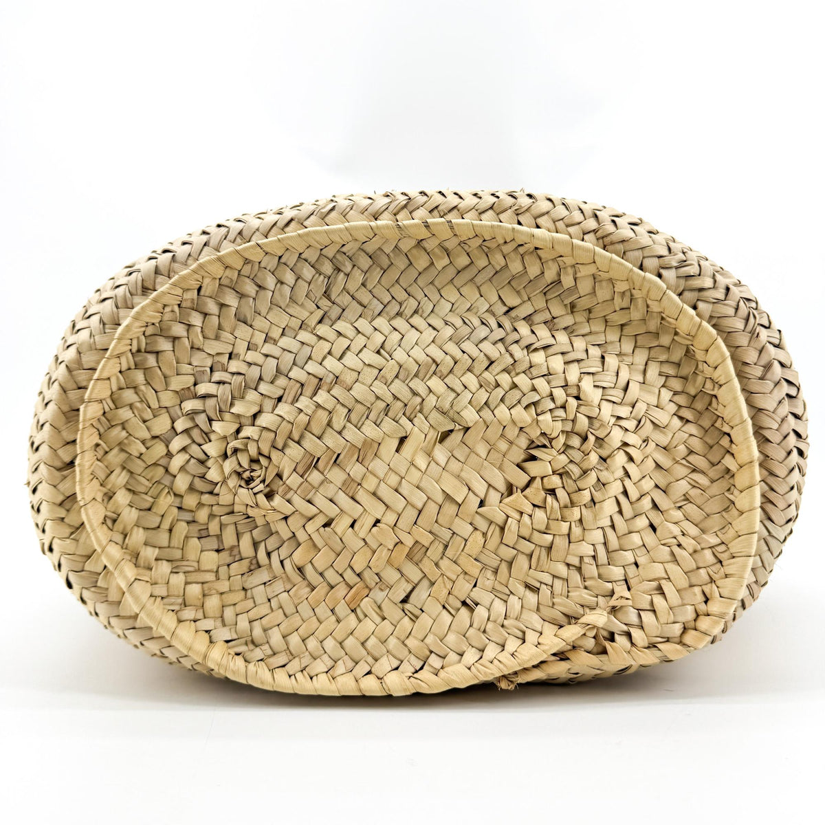 Loewe Elephant Basket Raffia, Brown, Leather, Tote Bag