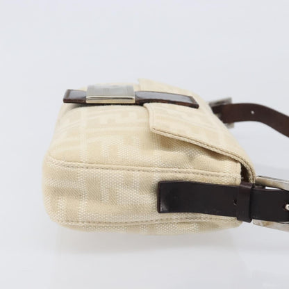 Fendi Baguette Zucca Canvas, Beige, Canvas, Handbag
