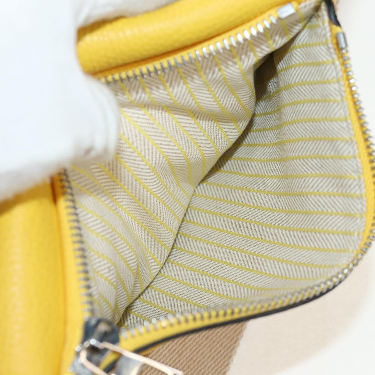 Loewe Military Messenger Leather, Yellow, Leather, Clutch