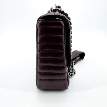 Prada Chain Flap Diagramme Quilted Leather, Burgundy, Leather, Shoulder Bag