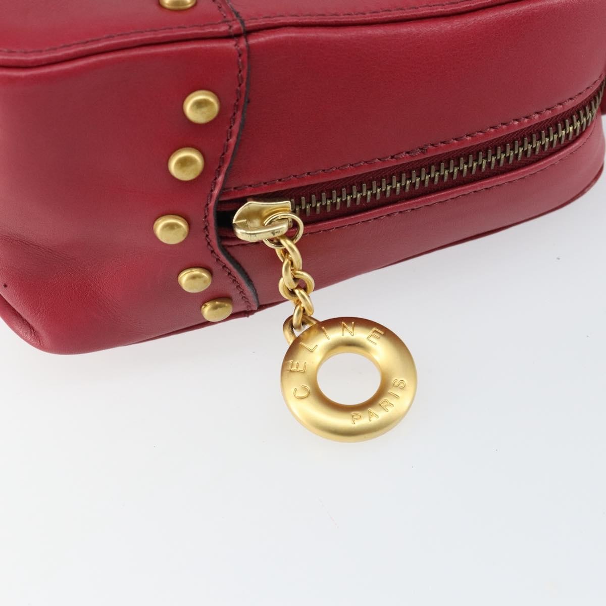 Celine Handbag Leather, Red, Leather, Handbag