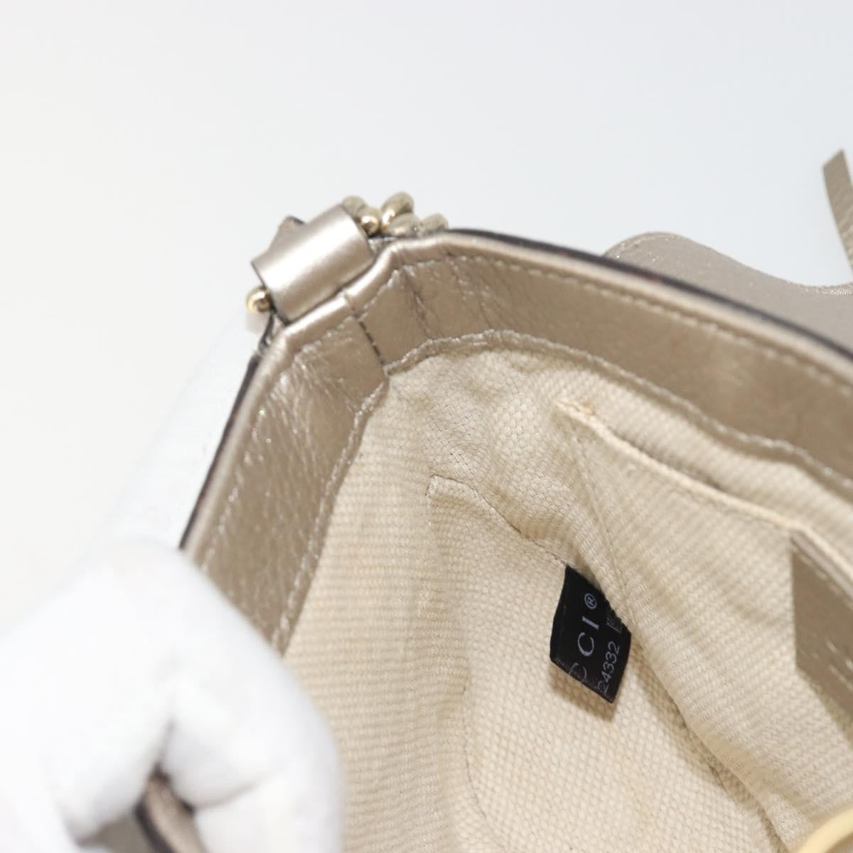 Gucci Soho Chain Leather, Silver, Leather, Shoulder Bag