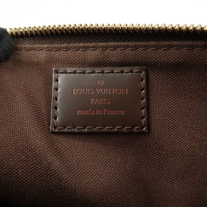 Louis Vuitton Brooklyn Pochette Plate Damier, Brown, Canvas, Clutch