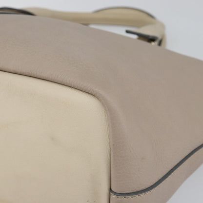 Chloe Bicolor Baylee Satchel Leather, Gray, Leather, Handbag