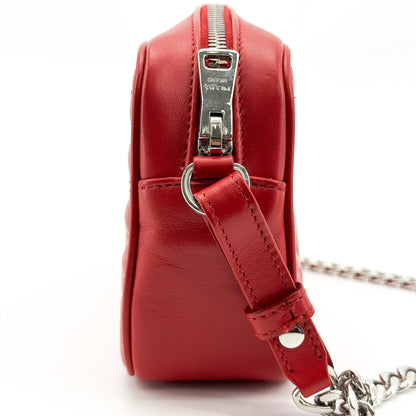 Prada Camera Diagramme Quilted Leather, Red, Leather, Handbag