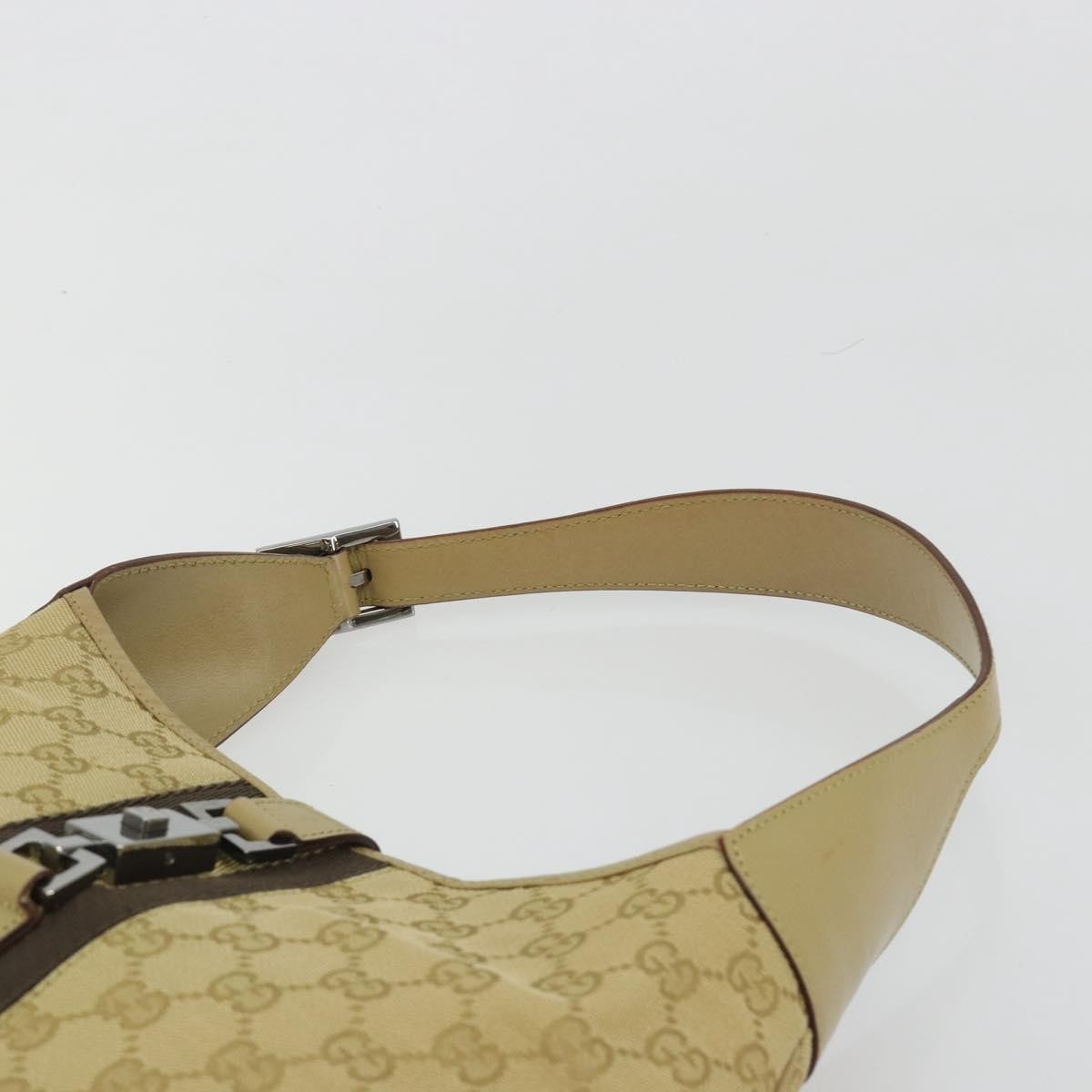 Gucci Web Jackie O Hobo GG Canvas, Beige, Canvas, Shoulder Bag