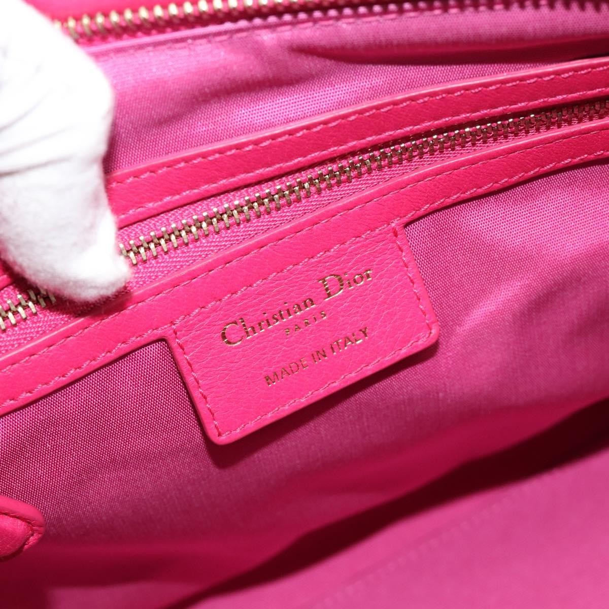 Christian Dior Granville Satchel Leather, Pink, Leather, Handbag
