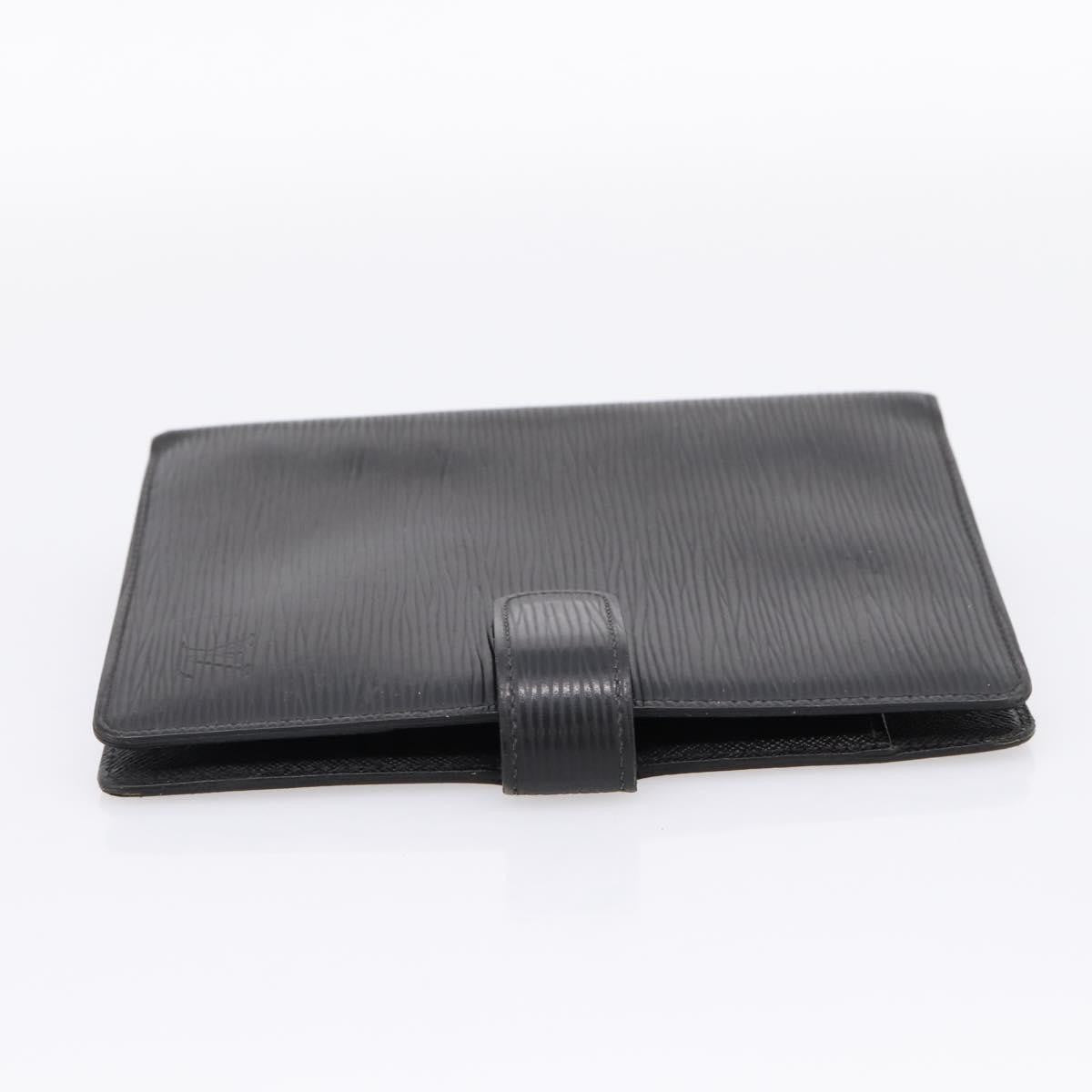 Louis Vuitton Agenda Cover Epi Leather, Black, Leather, Wallet