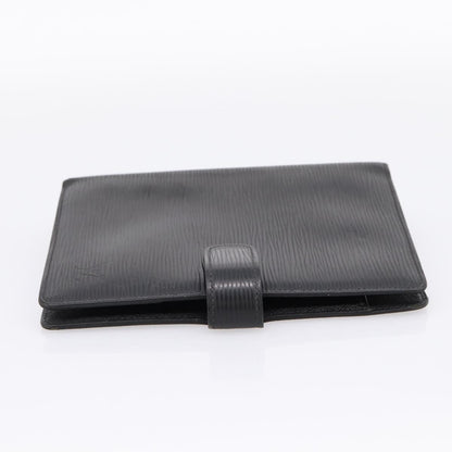 Louis Vuitton Agenda Cover Epi Leather, Black, Leather, Wallet