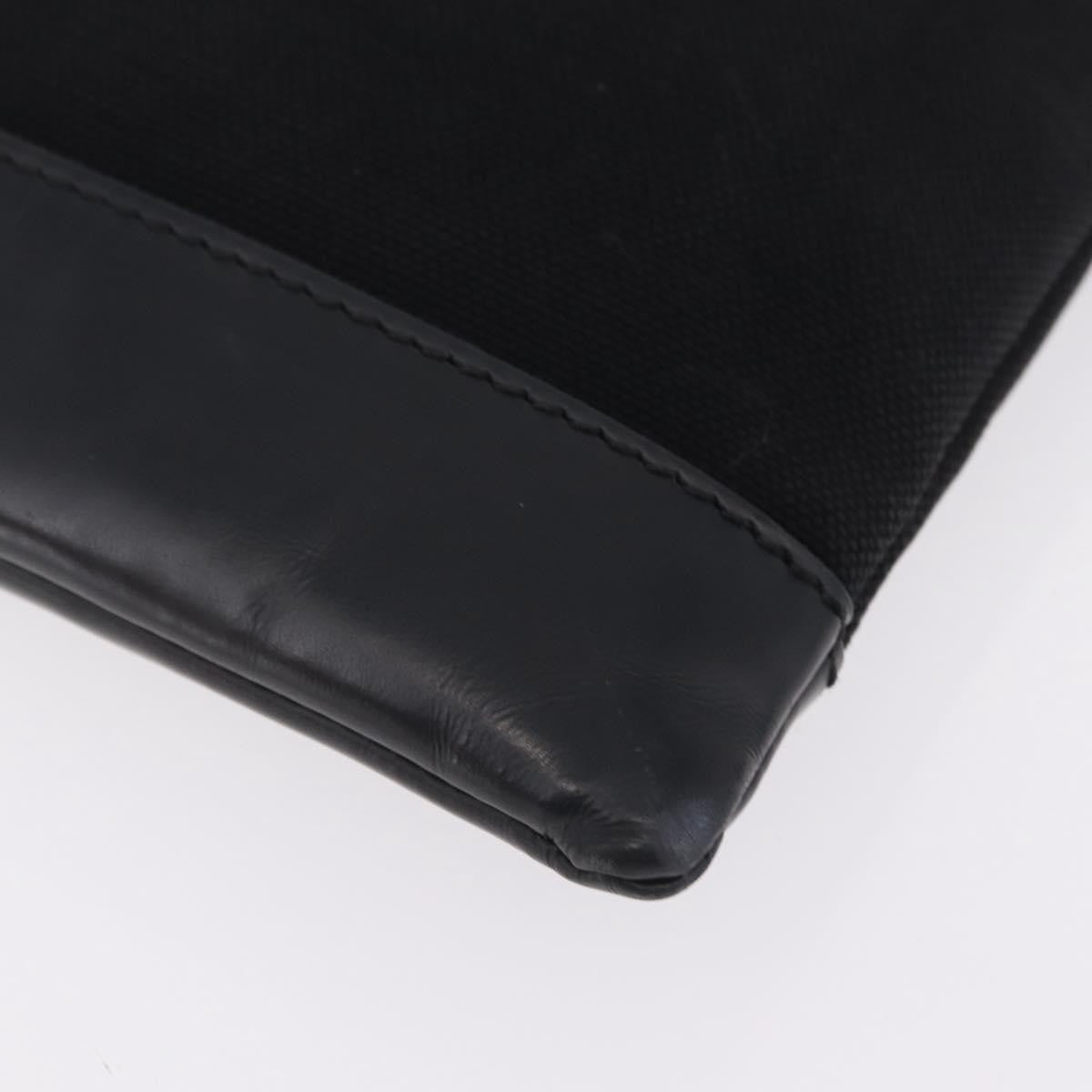 Balenciaga Navy Zip Canvas and Leather, Black, Canvas, Clutch