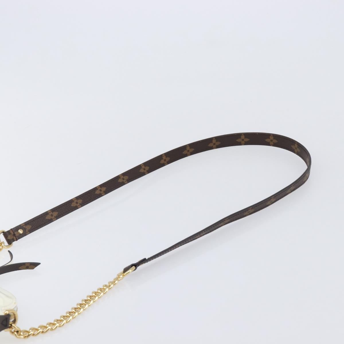 Louis Vuitton Alma Chain Vernis with Monogram Canvas, White, Patent Leather, Handbag