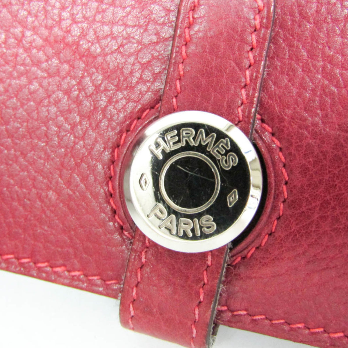Hermes Dogon Compact Leather, Red, Leather, Wallet