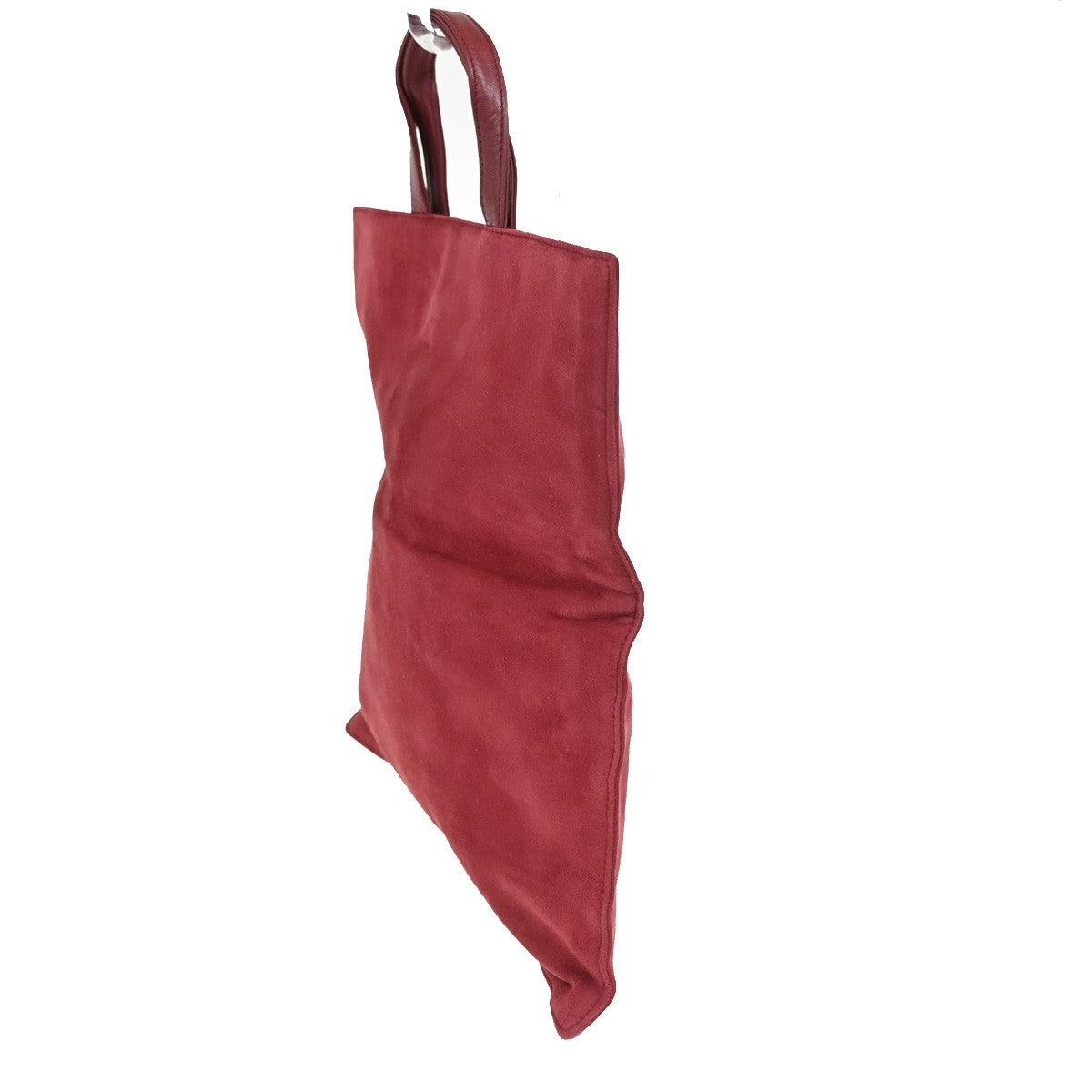 Loewe Anagram Leather, Red, Suede, Tote Bag