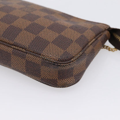 Louis Vuitton Mini pochette accessoires Damier Canvas, Brown, Canvas, Clutch