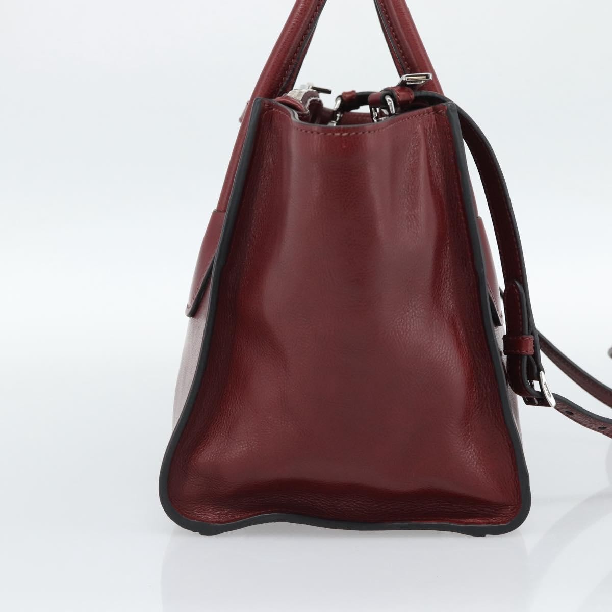 Prada Double Zip Lux Saffiano Leather, Red, Leather, Tote Bag