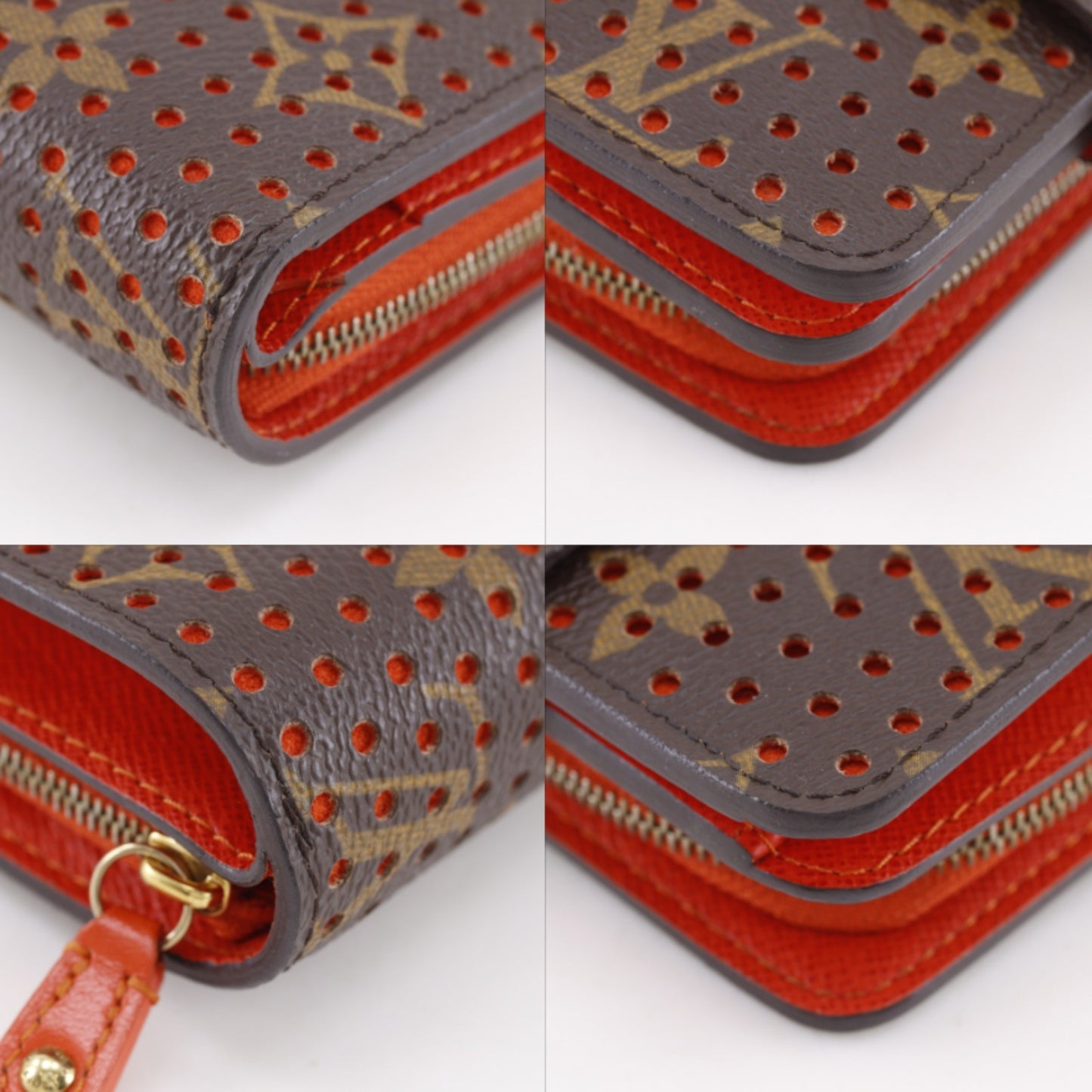 Louis Vuitton Compact Zip Perforated Monogram Canvas, Brown, Canvas, Wallet