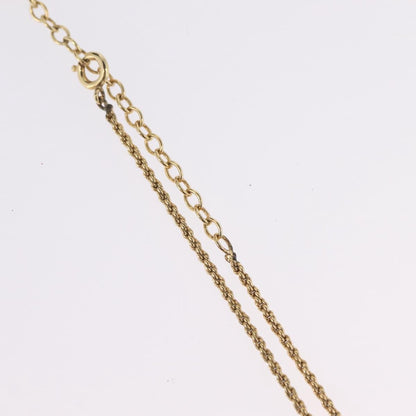 Christian Dior CD Pendant Metal and Crystals, Gold, Metal, Necklace