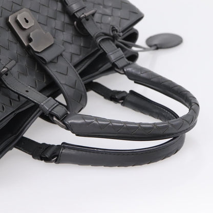 Bottega Veneta Roma Intrecciato Nappa, Gray, Leather, Handbag