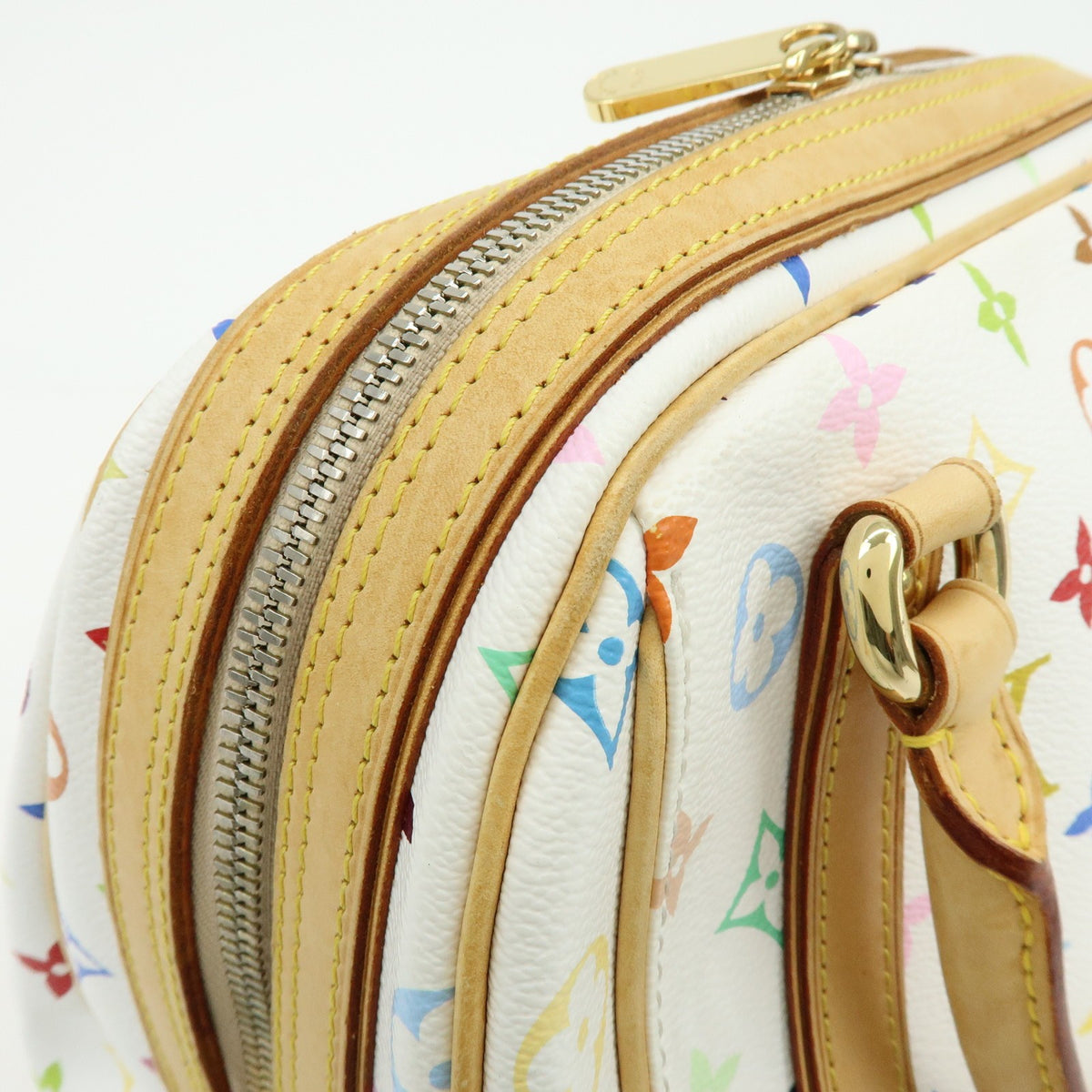 Louis Vuitton Priscilla Monogram Multicolor, White, Canvas, Handbag
