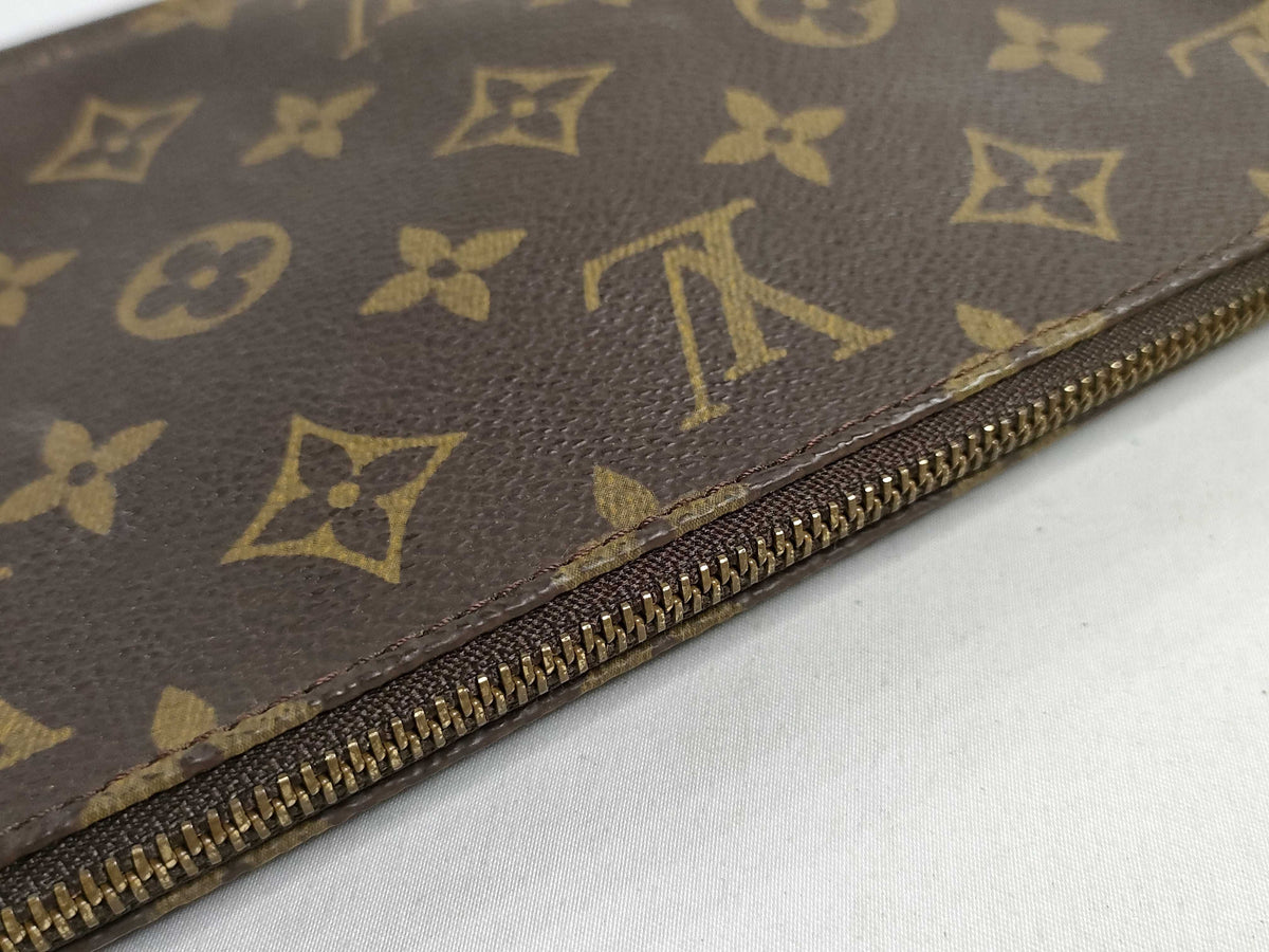 Louis Vuitton Randonnee Pochette Monogram Coated Canvas, Brown, Canvas, Handbag