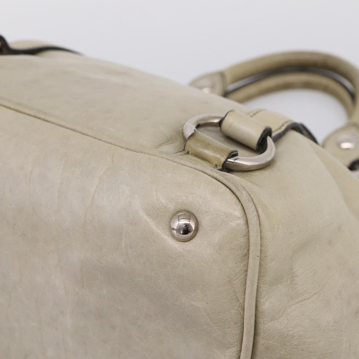 Miu Miu Bow Satchel Cervo Leather, Beige, Leather, Handbag