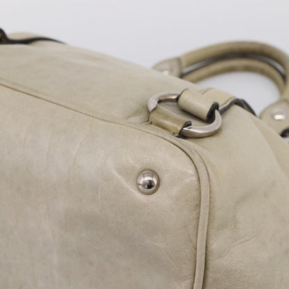 Miu Miu Bow Satchel Cervo Leather, Beige, Leather, Handbag