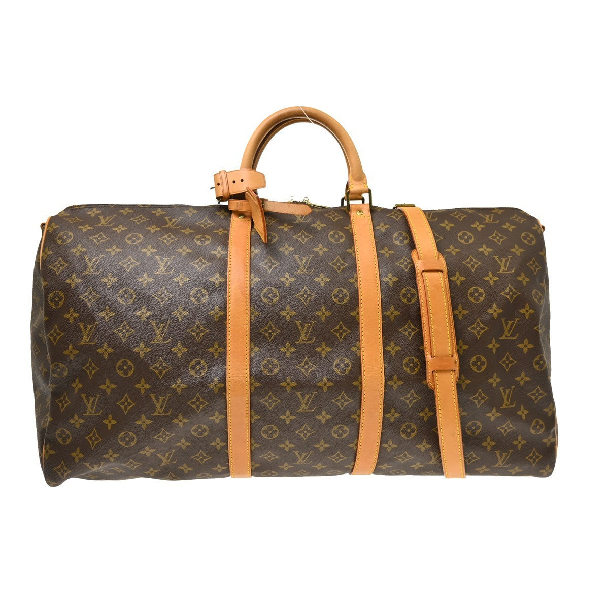 Louis Vuitton Keepall Bandoulière Monogram, Brown, Canvas, Travel Bag
