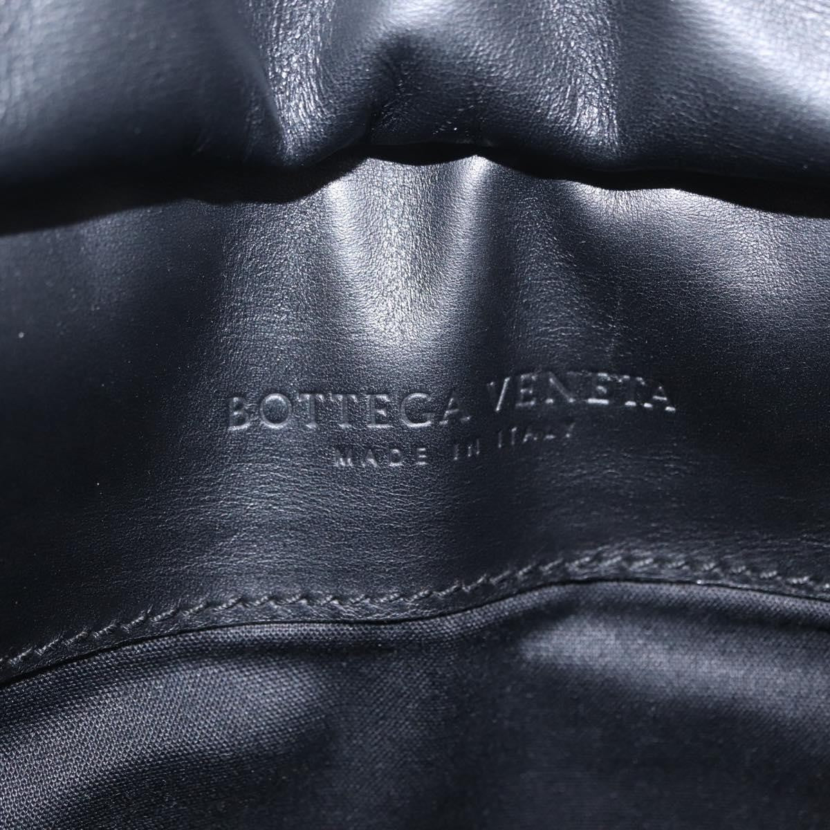 Bottega Veneta Utility Waist Leather with Intrecciato, Black, Leather, Shoulder Bag