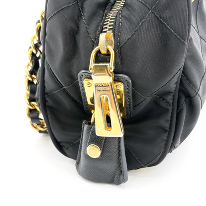 Prada Re-Edition 1995 Chain Quilted Re-Nylon, Black, Nylon, Tote Bag