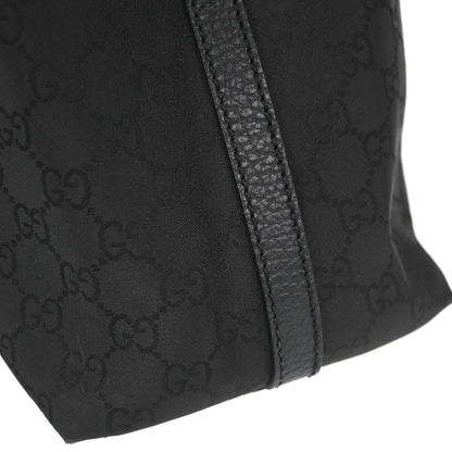 Gucci Vintage Open Shoulder Bag (Outlet) GG Canvas with Leather, Black, Canvas, Shoulder Bag