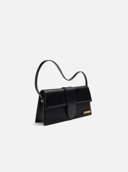 Jacquemus Le Bambino Flap Shoulder Bag Leather, BLACK, LEATHER, Handbag