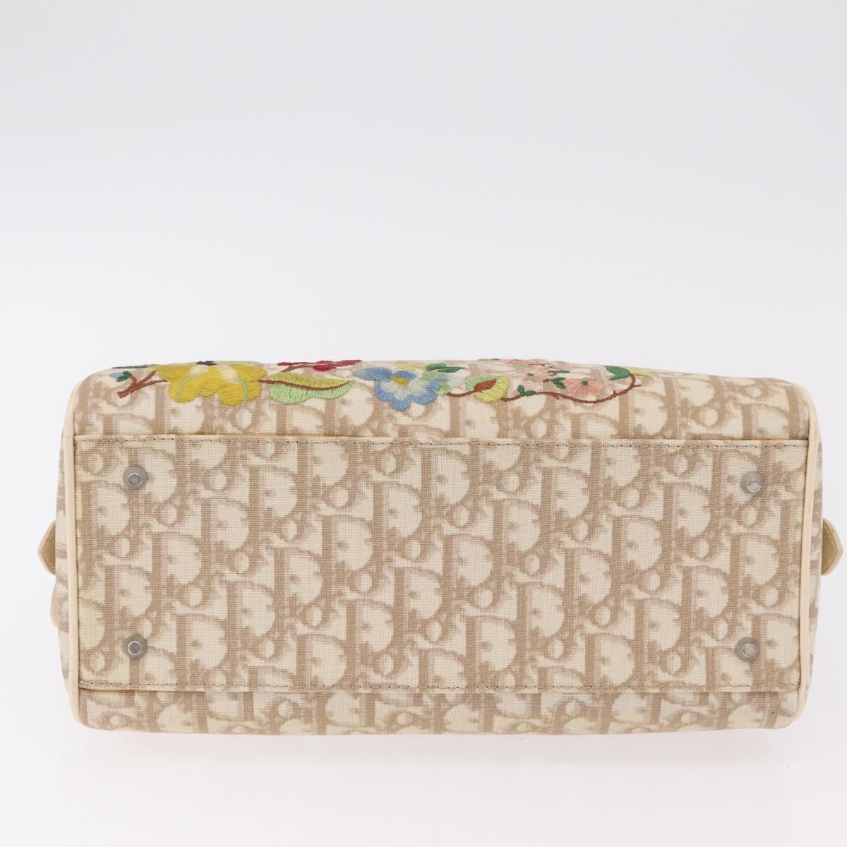 Christian Dior Vintage Boston Diorissimo Canvas, Beige, Canvas, Handbag
