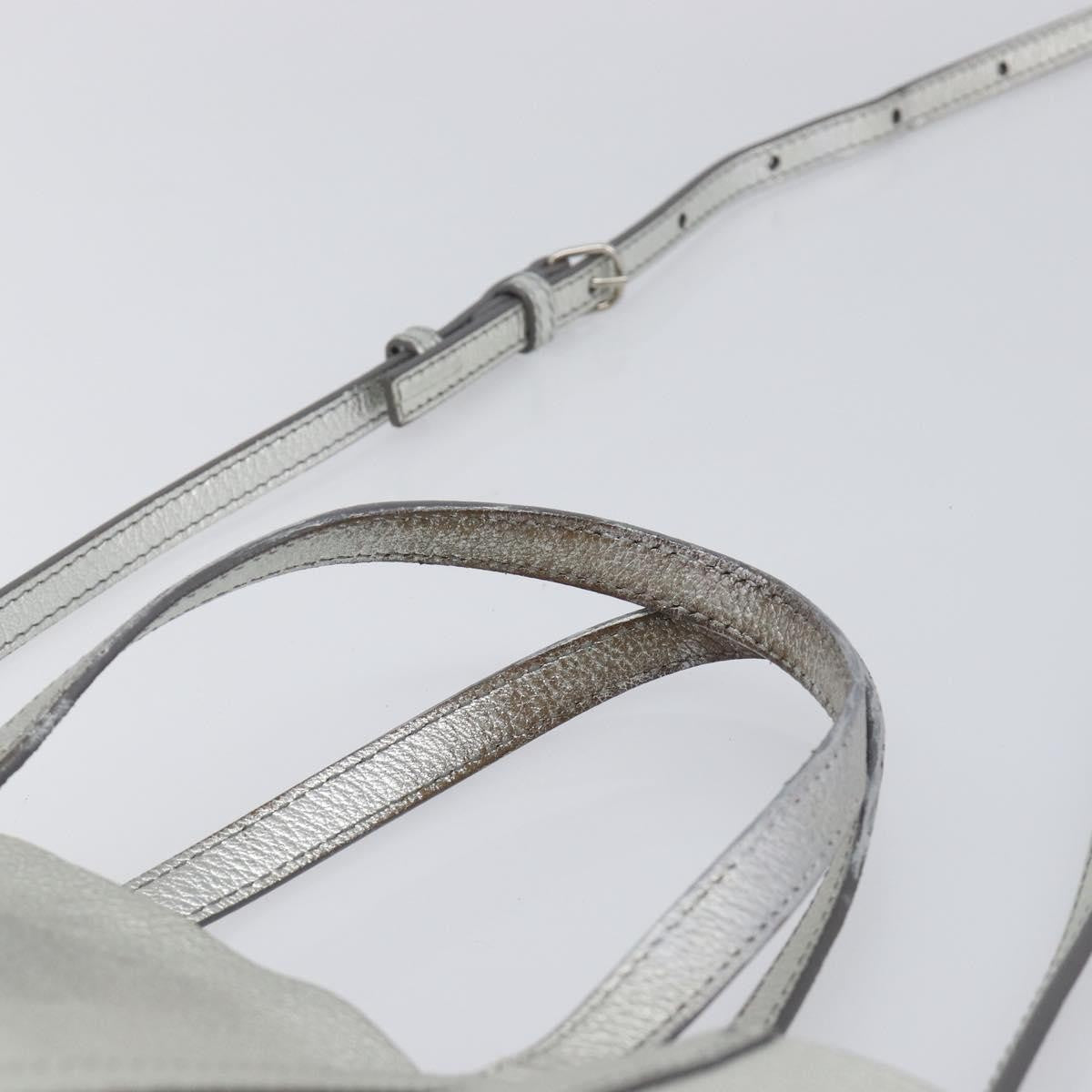 Balenciaga Everyday Glitter Leather, Silver, Leather, Tote Bag