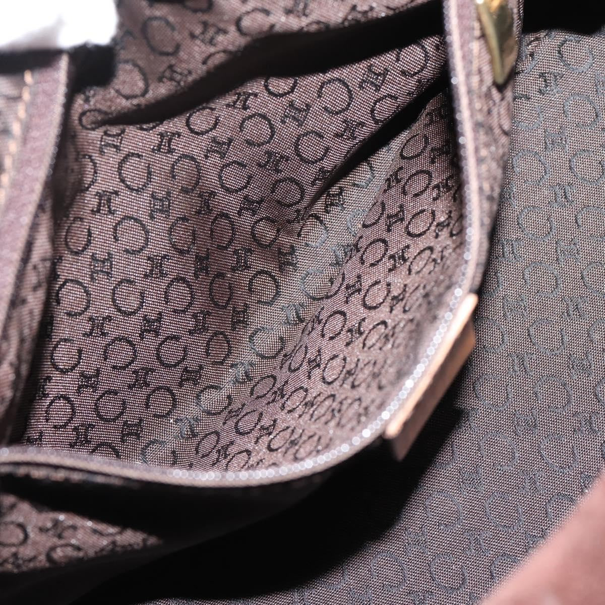 Celine C Macadam Suede and Leather, Brown, Suede, Handbag