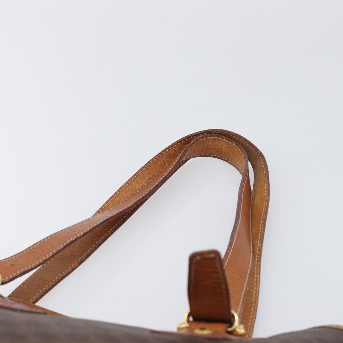 Celine Vintage Macadam Shopper Coated Canvas, Brown, Canvas, Tote Bag