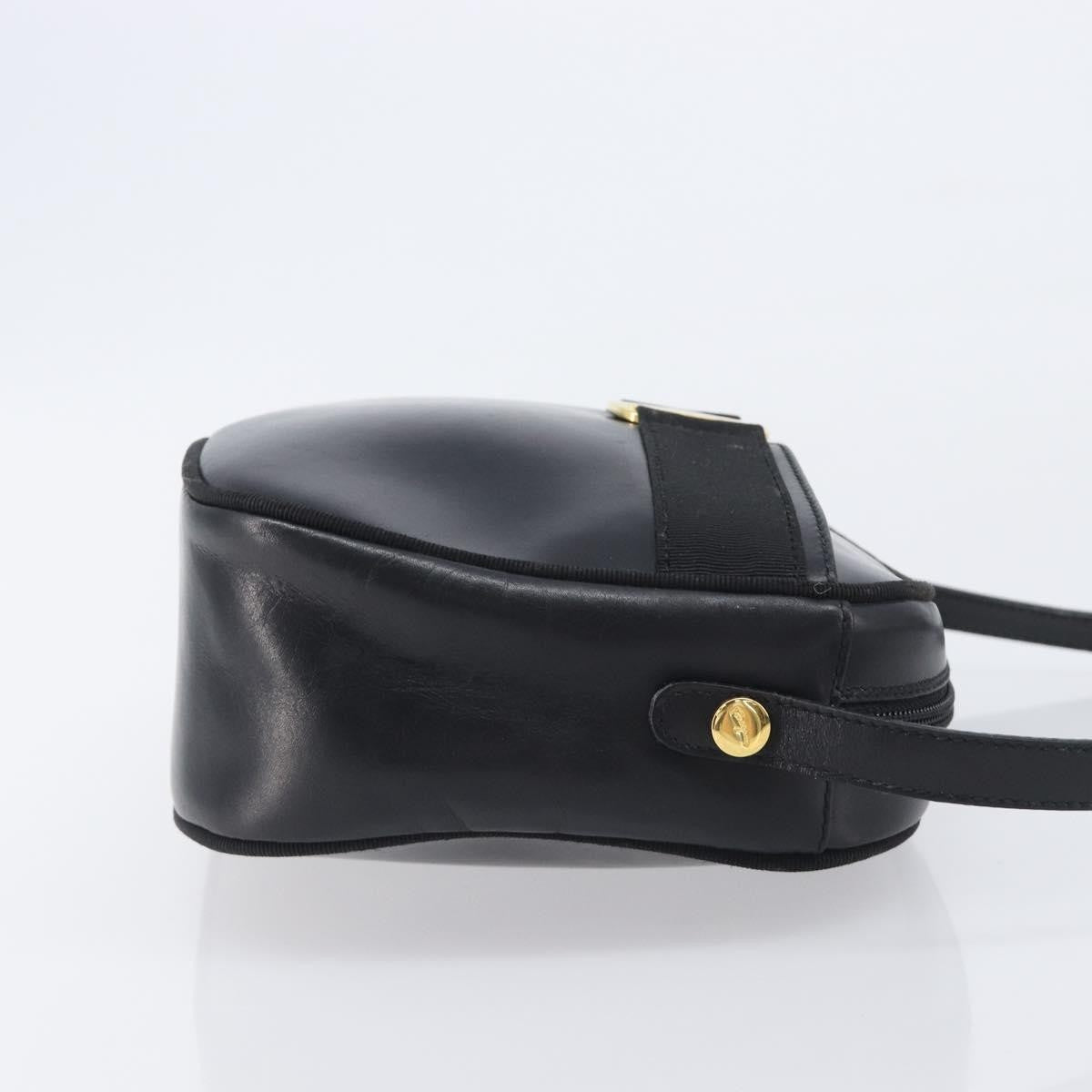 Salvatore Ferragamo Vara Bow Camera Leather, Black, Leather, Shoulder Bag