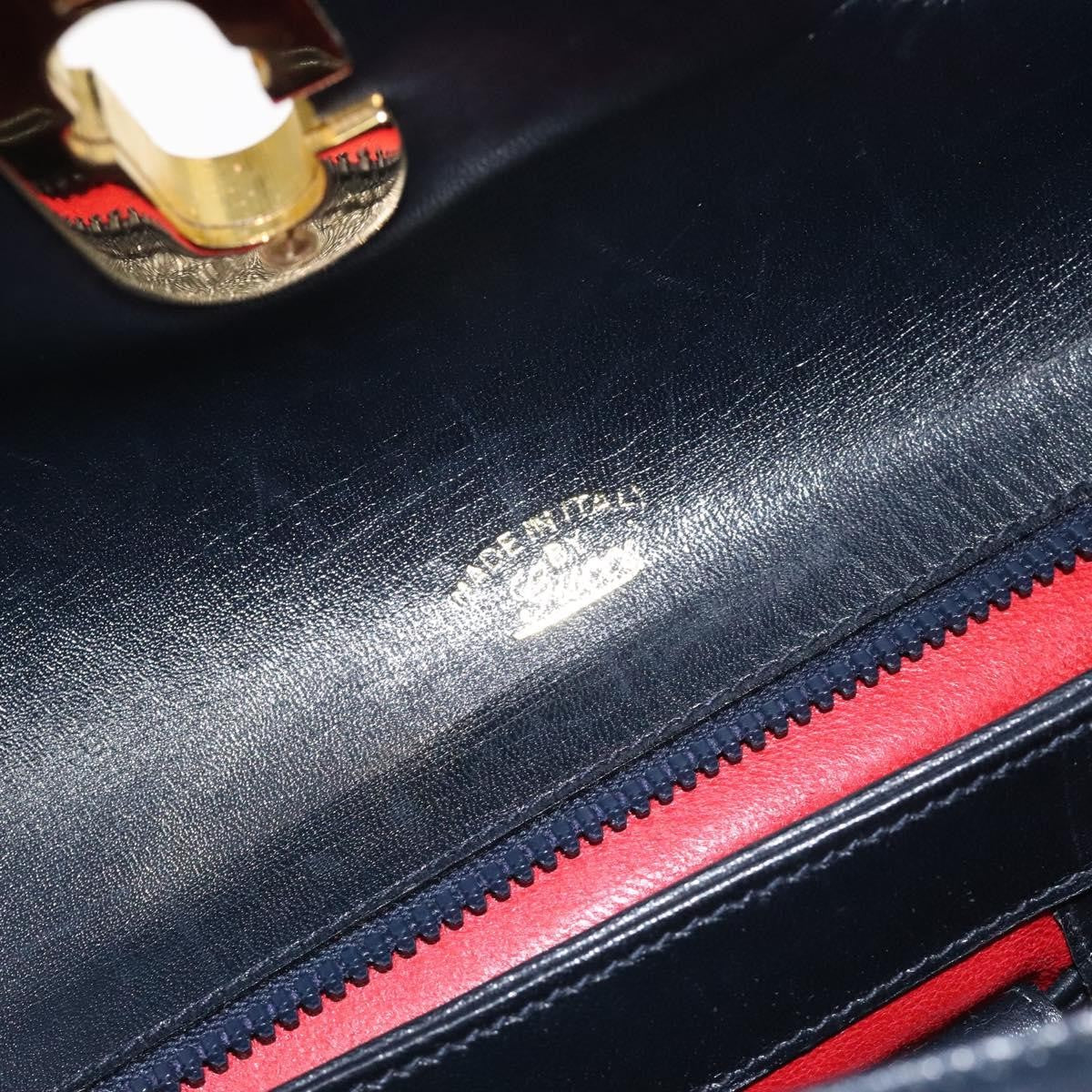 Gucci D-Ring leather, Navy, Leather, Handbag