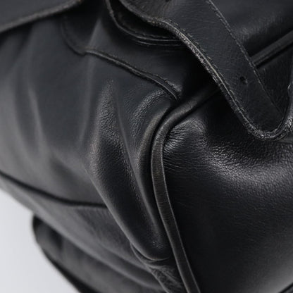 Gucci Vintage Bamboo Leather, Black, Leather, Backpack